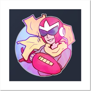 Vaporwave-Inspired Protoman Posters and Art